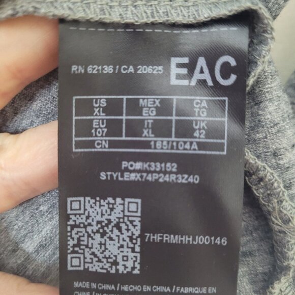 Guess Shirt Mens XL Heathered Grey Knit Long Sleeve Button Up Pocket Stretch - Picture 6 of 12